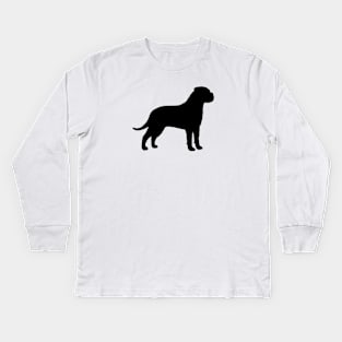Bullmastiff Silhouette Kids Long Sleeve T-Shirt